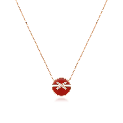 [Kincade Jewelrys]JEUX DE ROSE GOLD DIAMOND NECKLACE