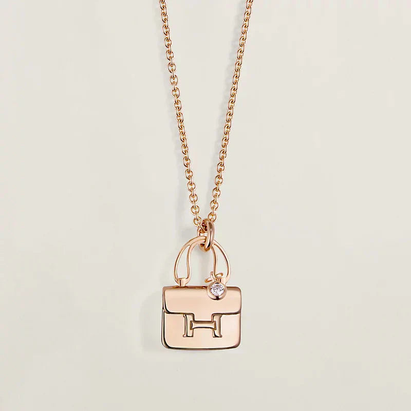 [Kincade Jewelrys]AMULETTE PEDANT ROSE GOLD NECKLACE