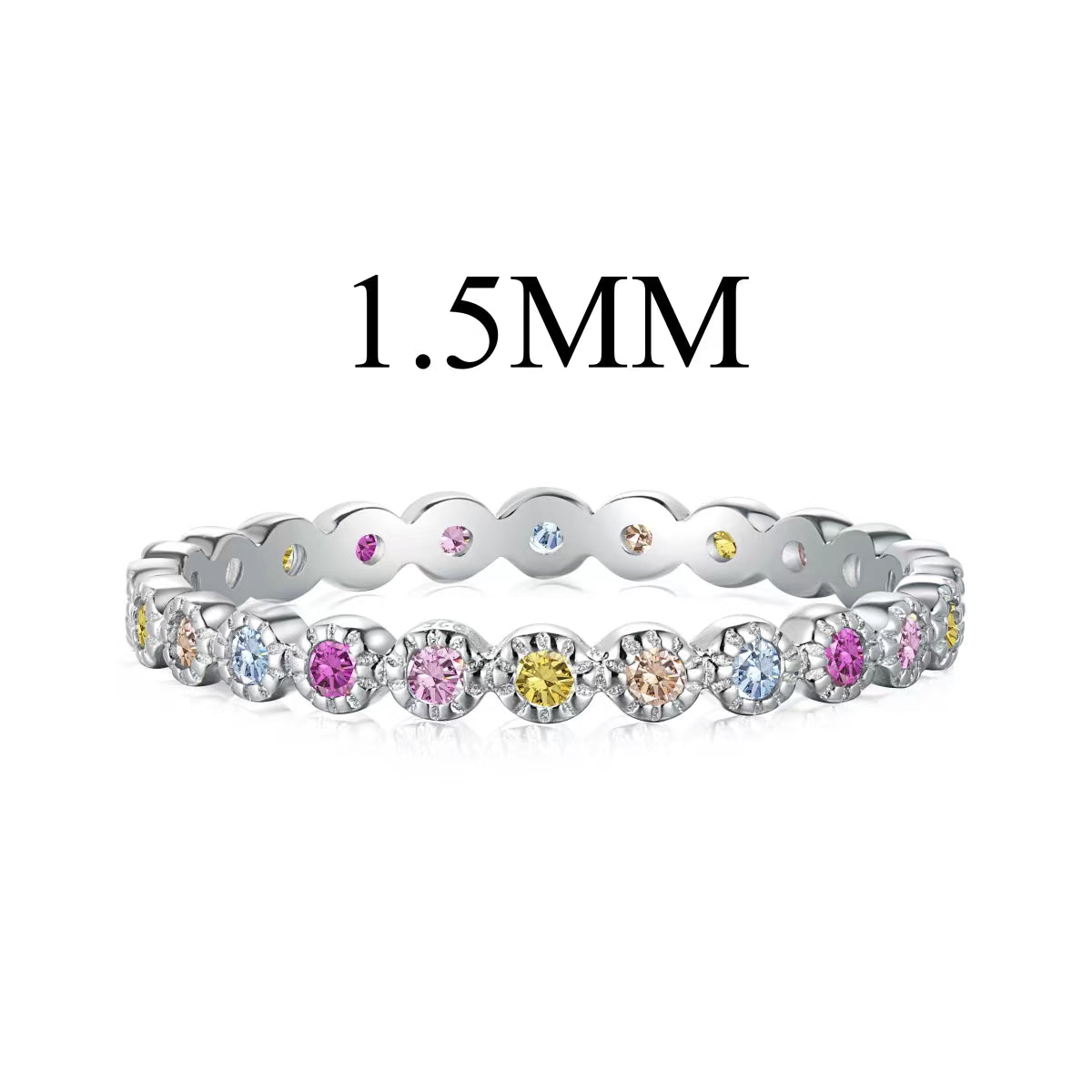 [Kincade Jewelrys]Radiant Sparkling Round Cut Daily Ring