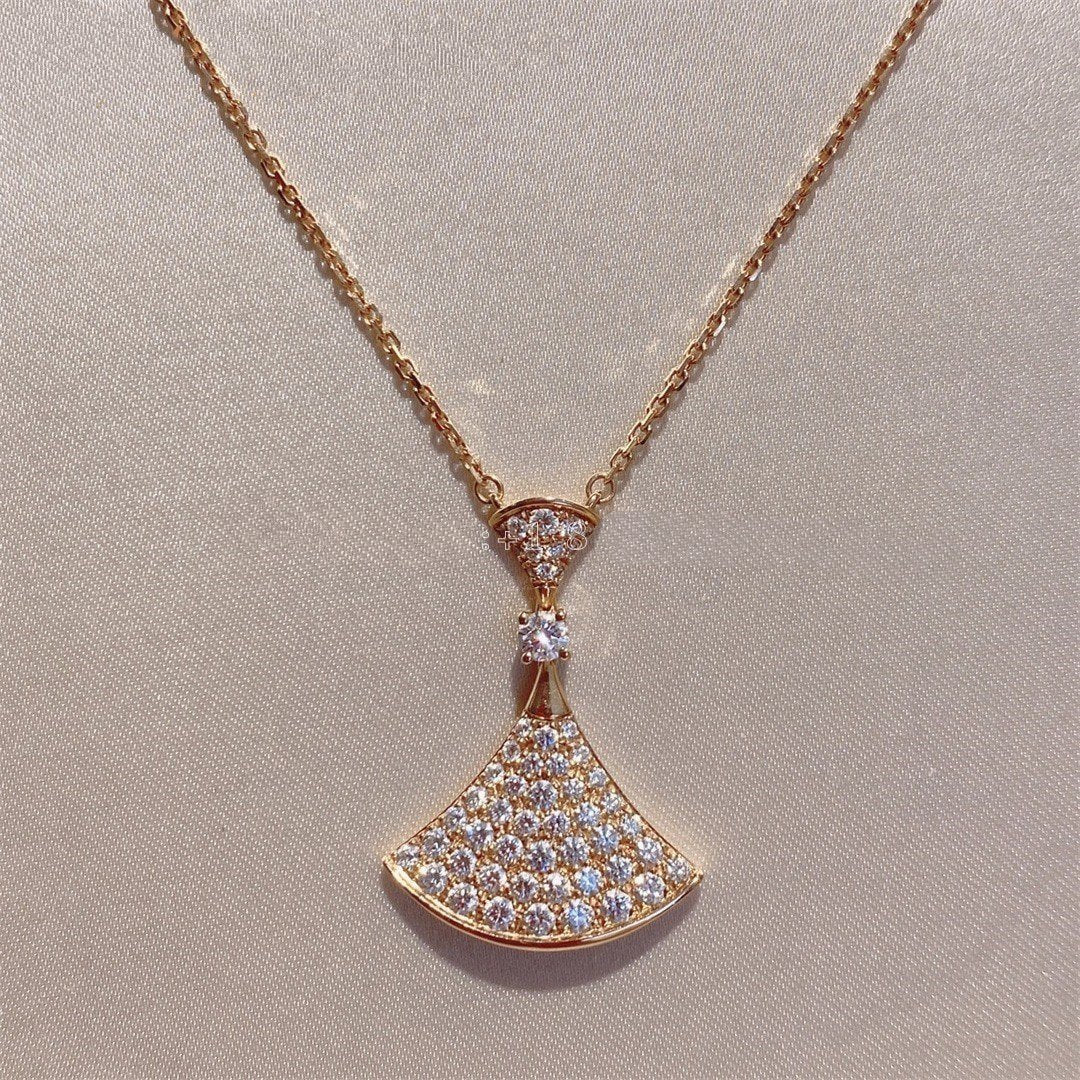 [Kincade Jewelrys]DREAM NECKLACE PINK GOLD FULL DIAMOND