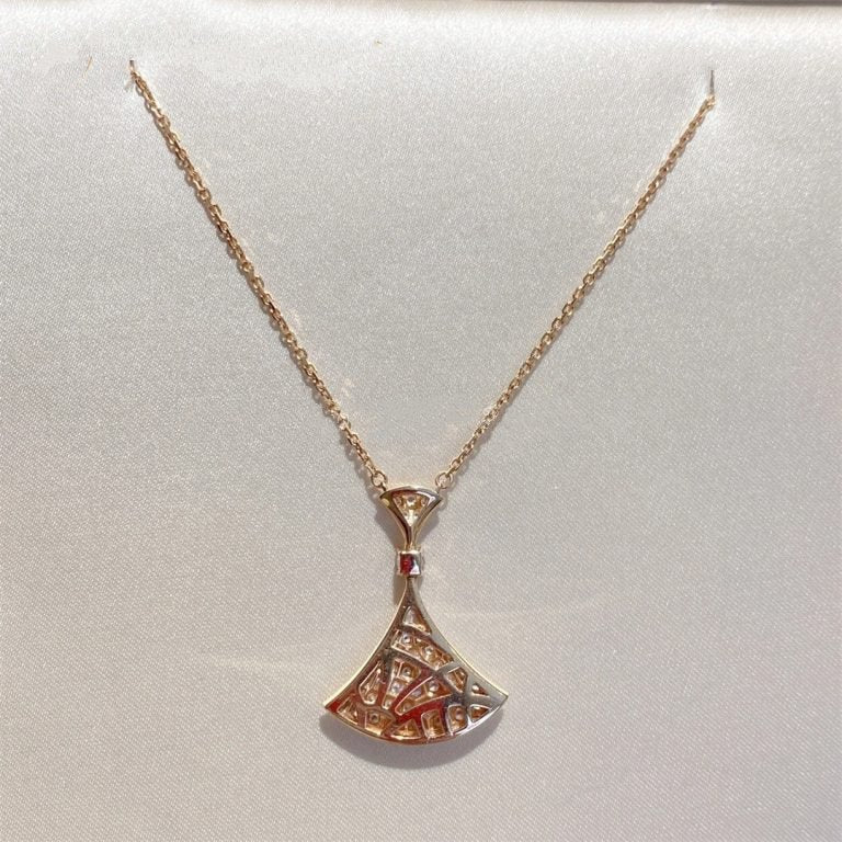 [Kincade Jewelrys]DREAM NECKLACE PINK GOLD FULL DIAMOND