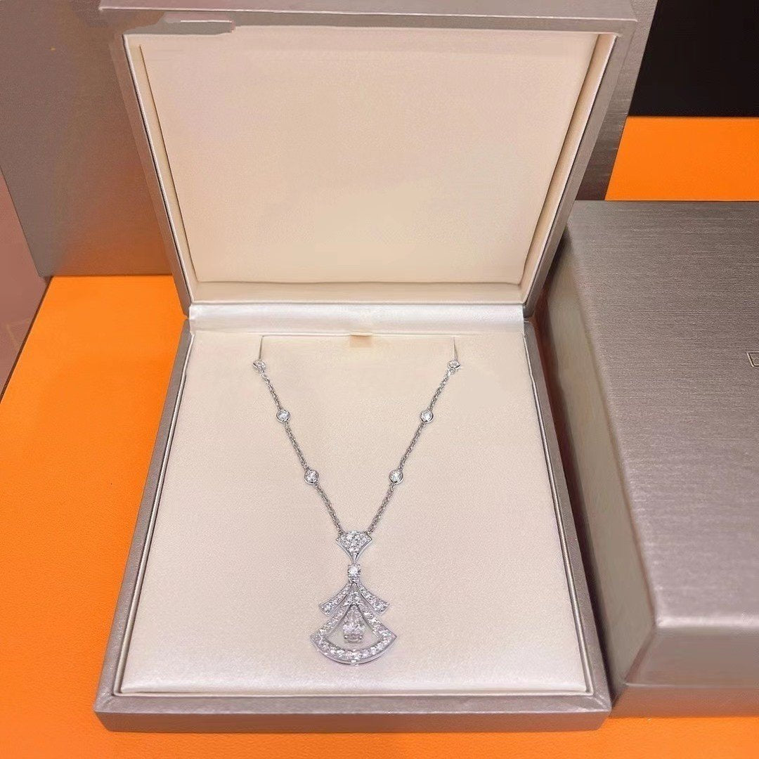[Kincade Jewelrys]DREAM NECKLACE WHITE DIAMOND SILVER