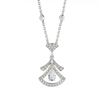 [Kincade Jewelrys]DREAM NECKLACE WHITE DIAMOND SILVER