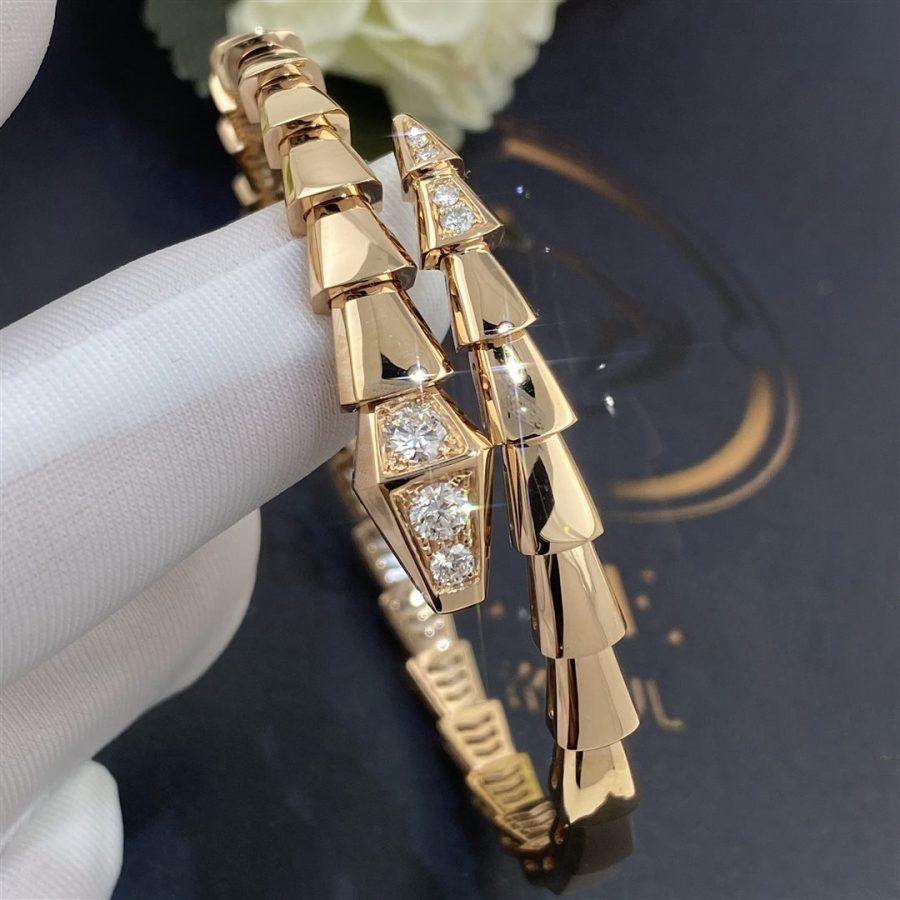 [Kincade Jewelrys]SERPENTI BRACELET DIAMONDS PINK GOLD