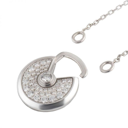 [Kincade Jewelrys]AMULETTE SILVER FULL DIAMOND NECKLACE