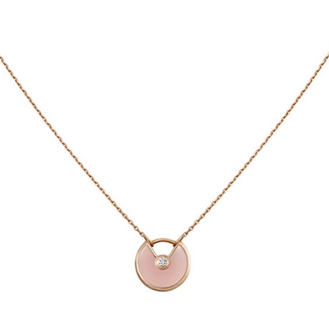 [Kincade Jewelrys]AMULETTE ROSE GOLD PINK MOP NECKLACE