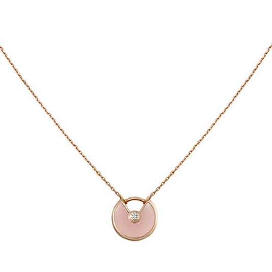 [Kincade Jewelrys]AMULETTE ROSE GOLD PINK MOP NECKLACE