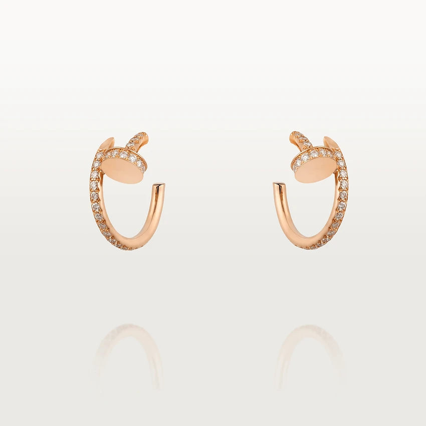 [Kincade Jewelrys]JUSTE EARRINGS 12.75MM PINK GOLD DIAMOND