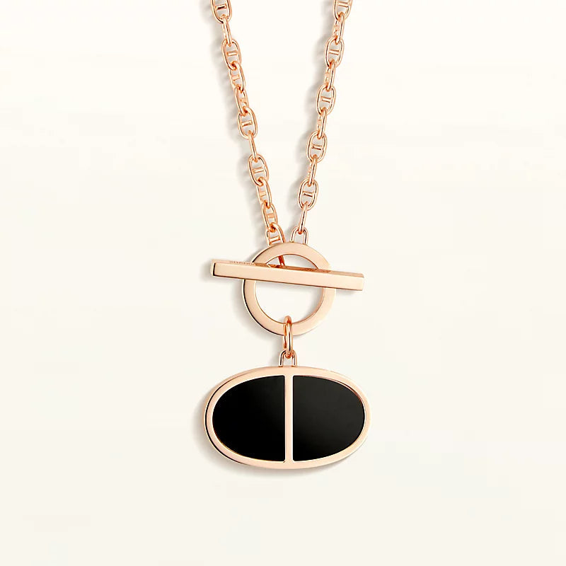 [Kincade Jewelrys]CHAINE VERSO BLACK CERAMIC NECKLACE