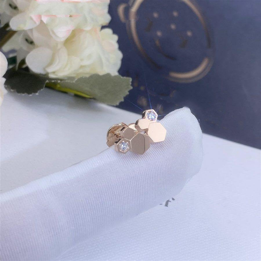 [Kincade Jewelrys]BEE LOVE PINK GOLD DIAMOND EARRINGS