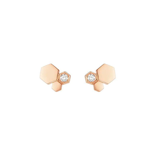 [Kincade Jewelrys]BEE LOVE PINK GOLD DIAMOND EARRINGS