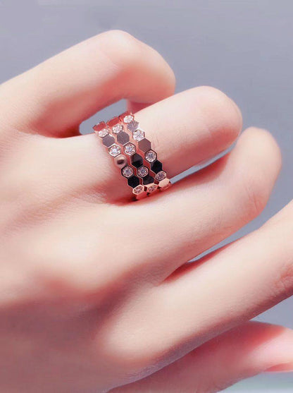 [Kincade Jewelrys]BEE LOVE RING PINK GOLD DIAMOND