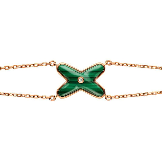 [Kincade Jewelrys]JEUX BRACELET MALACHITE PINK GOLD 1 DIAMOND