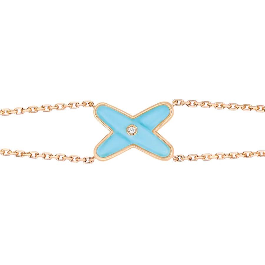 [Kincade Jewelrys]JEUX BRACELET TURQUOISE PINK GOLD 1 DIAMOND