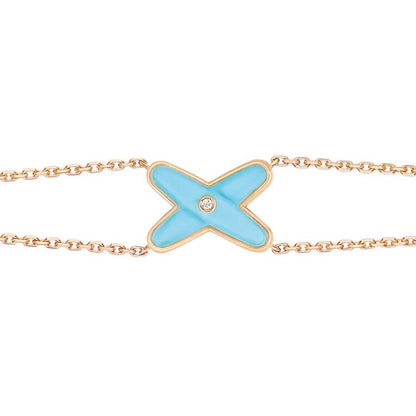 [Kincade Jewelrys]JEUX BRACELET TURQUOISE PINK GOLD 1 DIAMOND