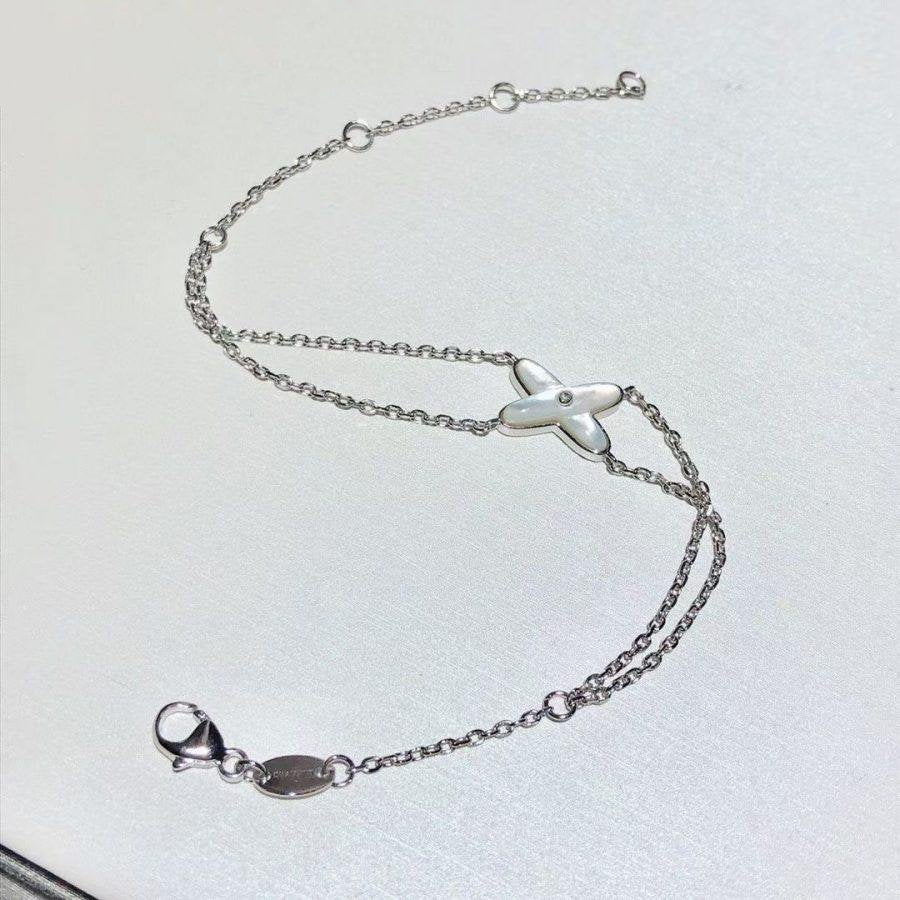 [Kincade Jewelrys]JEUX BRACELET WHITE MOP SILVER 1 DIAMOND