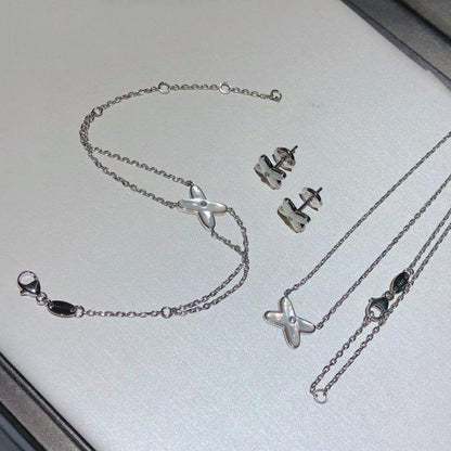 [Kincade Jewelrys]JEUX BRACELET WHITE MOP SILVER 1 DIAMOND