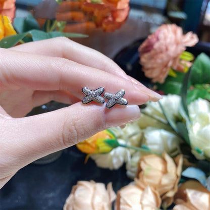 [Kincade Jewelrys]JEUX DE SILVER DIAMOND EARRINGS