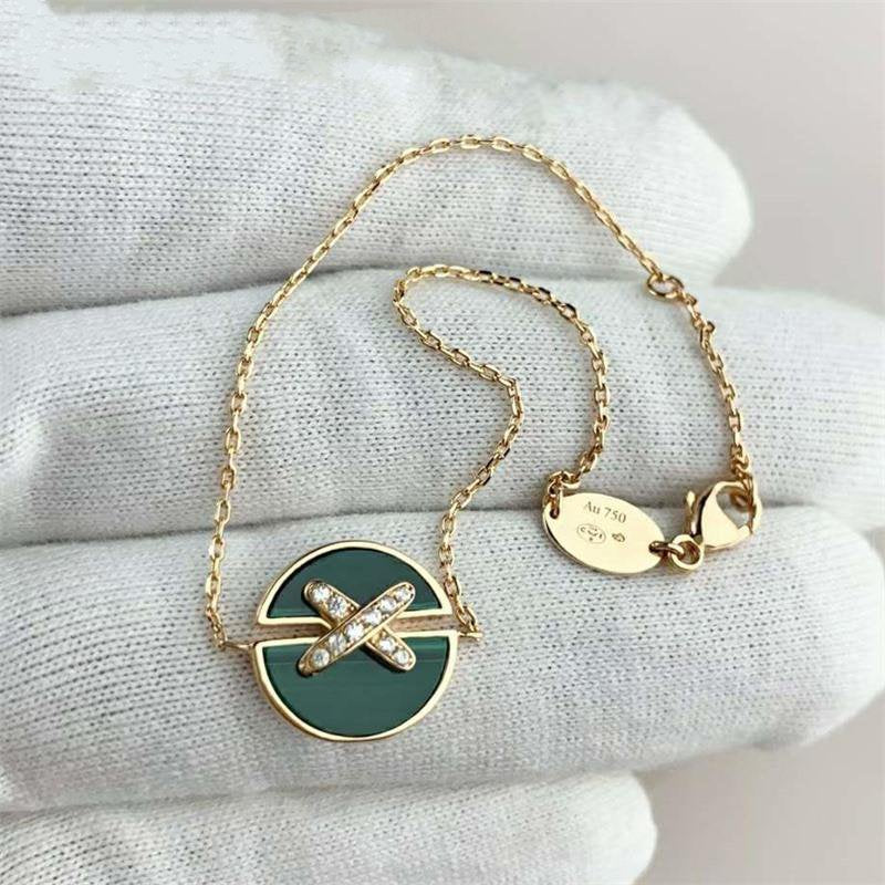 [Kincade Jewelrys]JEUX DE BRACELET MALACHITE PINK GOLD DIAMONDS