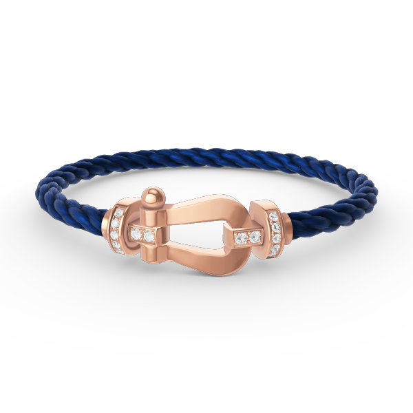 [Kincade Jewelrys]FORCE LARGE HORSESHOE HALF DIAMOND BRACELET ROSE GOLD