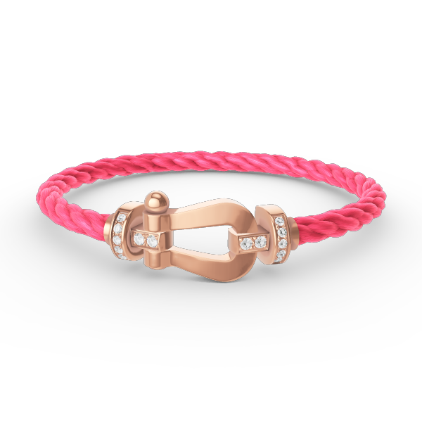 [Kincade Jewelrys]FORCE LARGE HORSESHOE HALF DIAMOND BRACELET ROSE GOLD