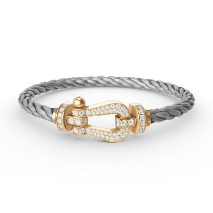 [Kincade Jewelrys]FORCE LARGE HORSESHOE FULL DIAMOND BRACELET GOLD