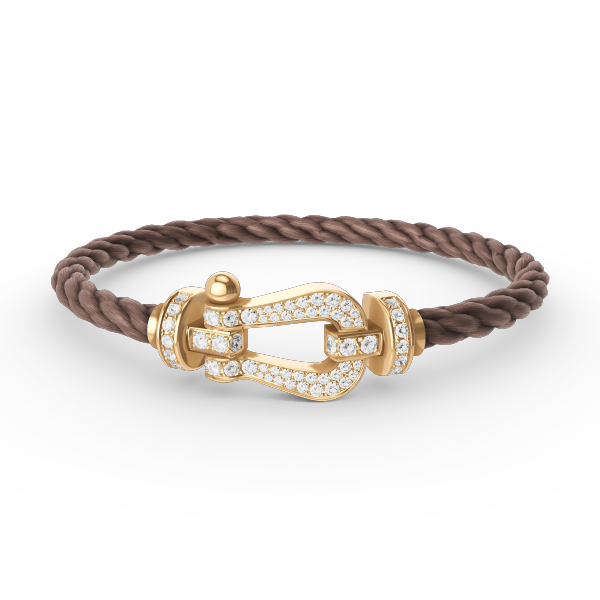 [Kincade Jewelrys]FORCE LARGE HORSESHOE FULL DIAMOND BRACELET GOLD