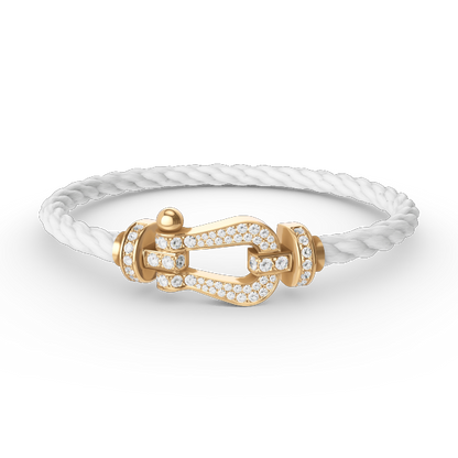 [Kincade Jewelrys]FORCE LARGE HORSESHOE FULL DIAMOND BRACELET GOLD