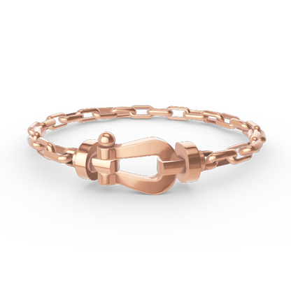 [Kincade Jewelrys]FORCE LARGE HORSESHOE CLASP  METAL BRACELET