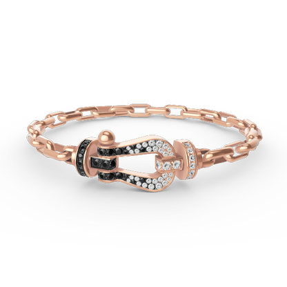[Kincade Jewelrys]FORCE LARGE HORSESHOE CLASP  METAL BRACELET