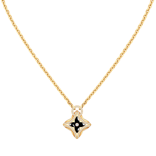 [Kincade Jewelrys]STAR PEDANT PINK GOLD DIAMOND NECKLACE