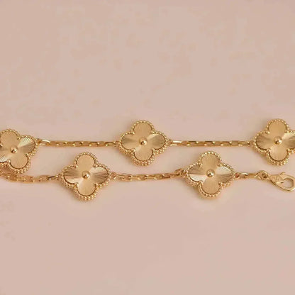 [Kincade Jewelrys]CLOVER 5 FLOWERS LASER BRACELET