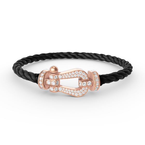 [Kincade Jewelrys]FORCE LARGE HORSESHOE FULL DIAMOND BRACELET ROSE GOLD