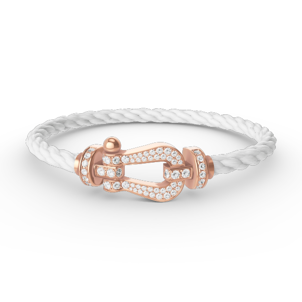 [Kincade Jewelrys]FORCE LARGE HORSESHOE FULL DIAMOND BRACELET ROSE GOLD