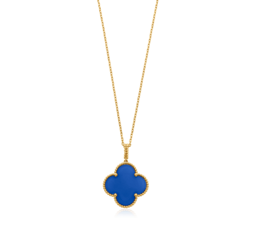 [Kincade Jewelrys]CLOVER 25MM NECKLACE TURQUOISE ROSE GOLD