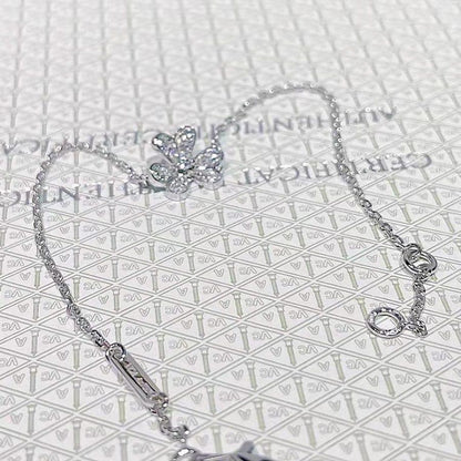 [Kincade Jewelrys]FRIVOLE SILVER FLOWER DIAMOND BRACELET