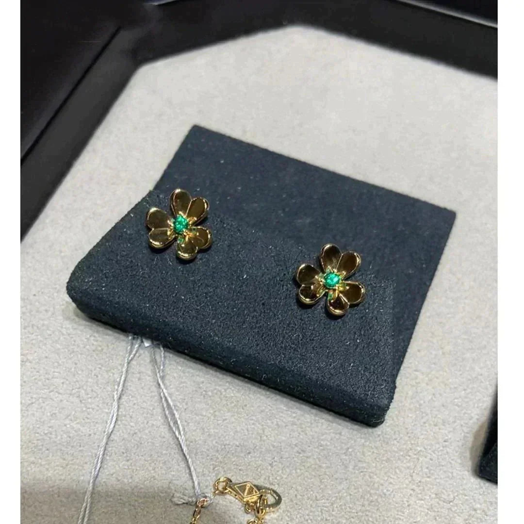 [Kincade Jewelrys]FRIVOLE  FLOWER MALACHITE EARRINGS