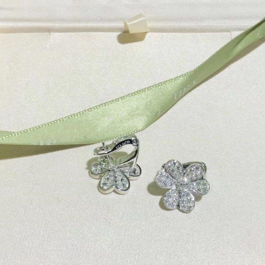 [Kincade Jewelrys]FRIVOLE SILVER FLOWER DIAMOND EARRINGS