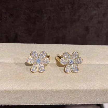 [Kincade Jewelrys]FRIVOLE GOLD FLOWER DIAMOND EARRINGS