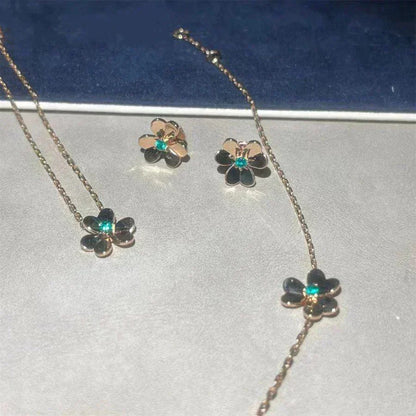 [Kincade Jewelrys]FRIVOLE  FLOWER MALACHITE EARRINGS