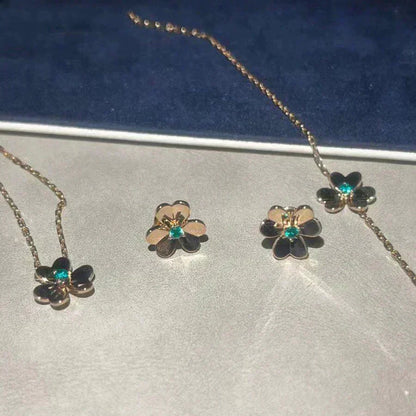 [Kincade Jewelrys]FRIVOLE  FLOWER MALACHITE EARRINGS