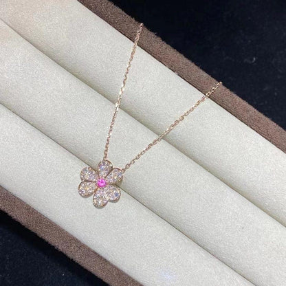 [Kincade Jewelrys]FRIVOLE ROSE GOLD FLOWER DIAMOND NECKLACE