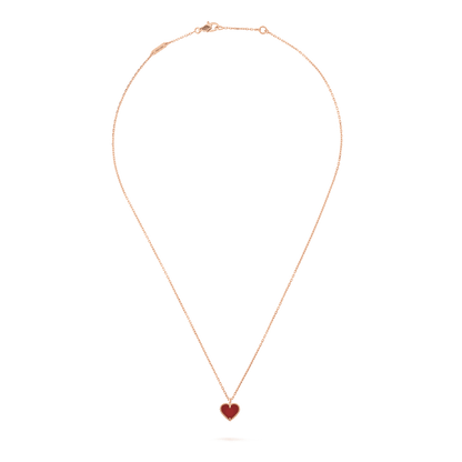 [Kincade Jewelrys]SWEET CLOVER CARNELIAN HEART NECKLACE