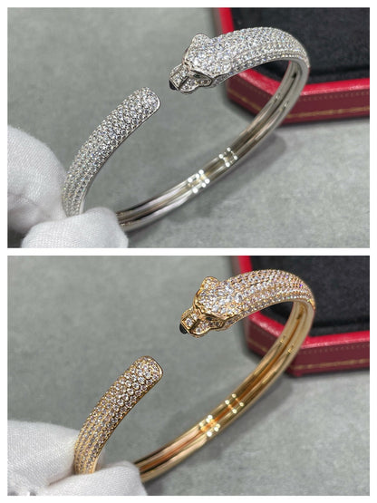 [Kincade Jewelrys]PANTHERE FULL DIAMOND OPEN BRACELET