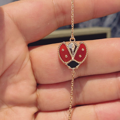 [Kincade Jewelrys]LUCKY SPRING 1 MOTIF PINK GOLD BRACELET